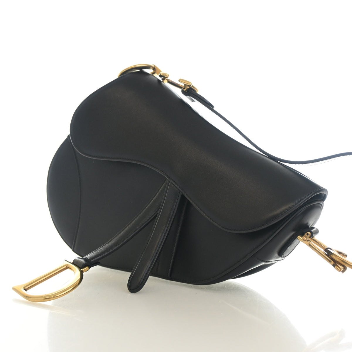 Pre-Owned Christian Dior Saddle Bag Medium Calfskin, side profile, photo 3 of 15