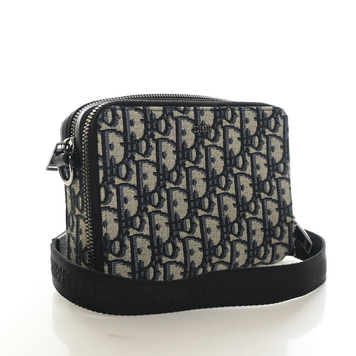 Christian Dior Oblique Zipped Pouch With Strap