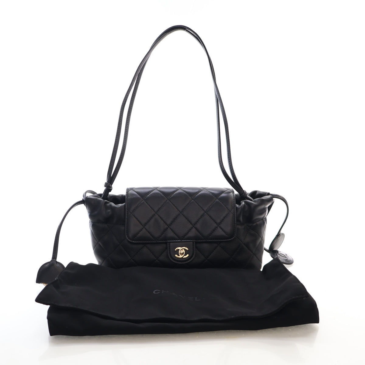 Chanel Lambskin Drawstring Clutch With Strap, photo 16 of 16