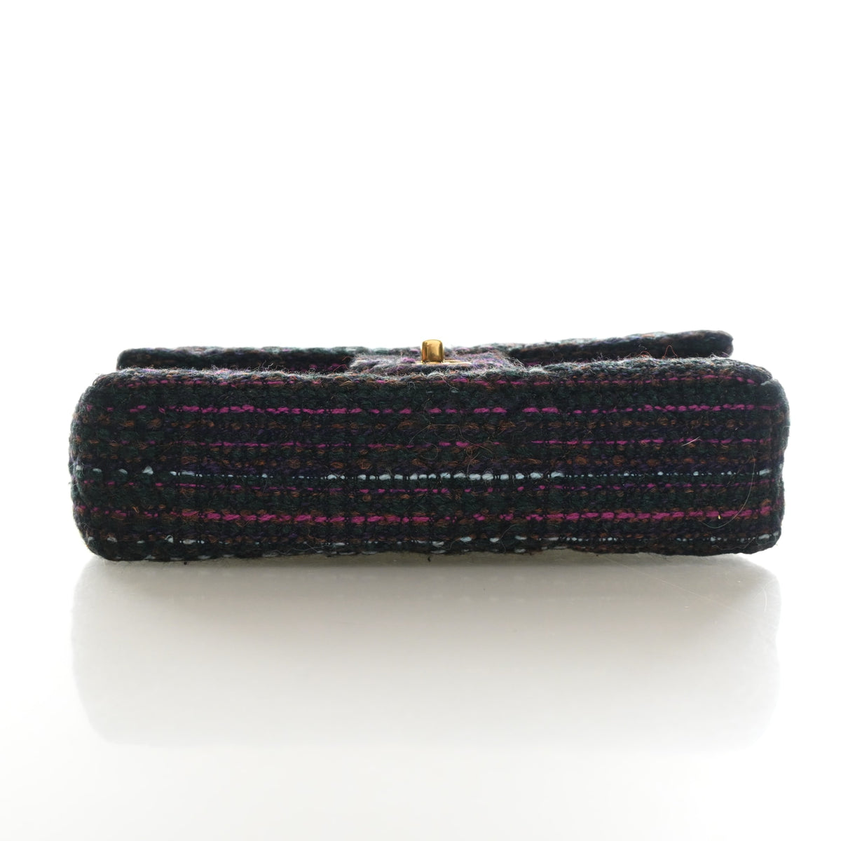 Pre-Owned Chanel Classic Double Flap Medium Tweed Bag, base view