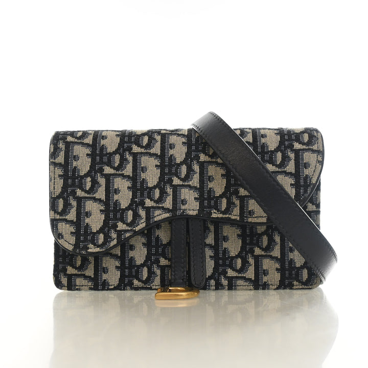 Christian Dior Oblique Slim Saddle Belt Bag