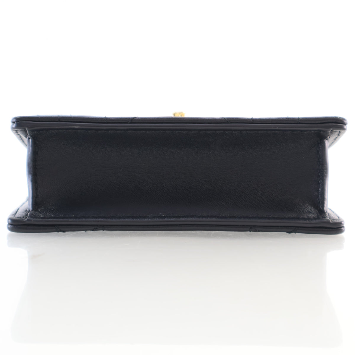 Pre-Owned Christian Dior Flap Bag Micro Calfskin Miss Dior, base and feet view