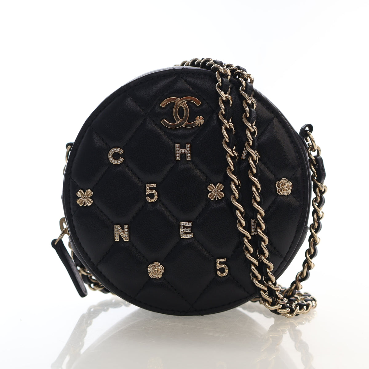 Chanel Mini Lambskin Round Crossbody Bag, photo 1 of 15