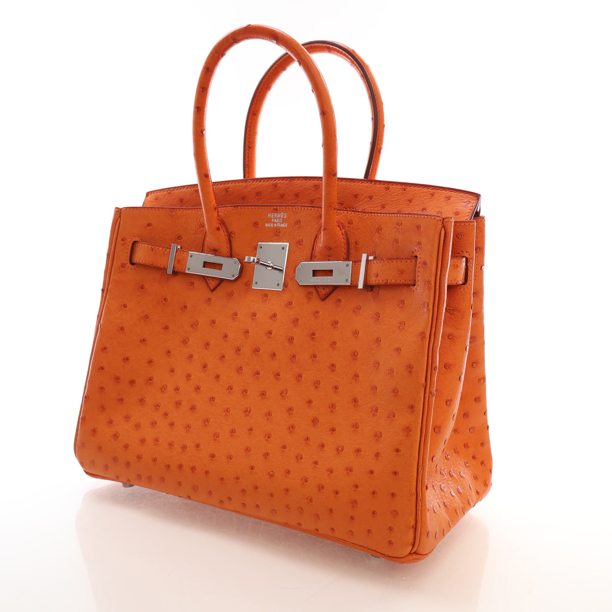 Hermes Vintage Orange H Ostrich Birkin 30, photo 6 of 21