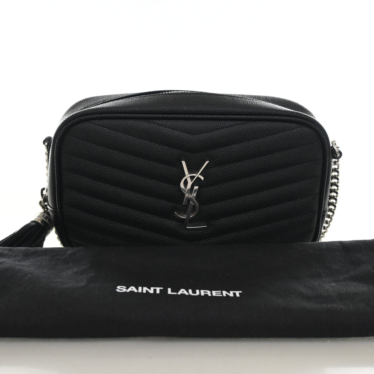 Pre-Owned Saint Laurent Camera Bag Mini Calfskin Lou, front view, photo 13 of 13