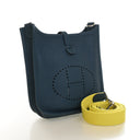 Hermes Bleu Tie Clemence Ev...