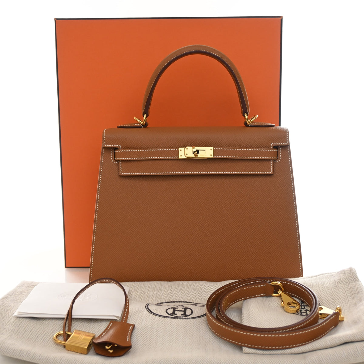 Hermes Gold Epsom Sellier Kelly 25, photo 14 of 14