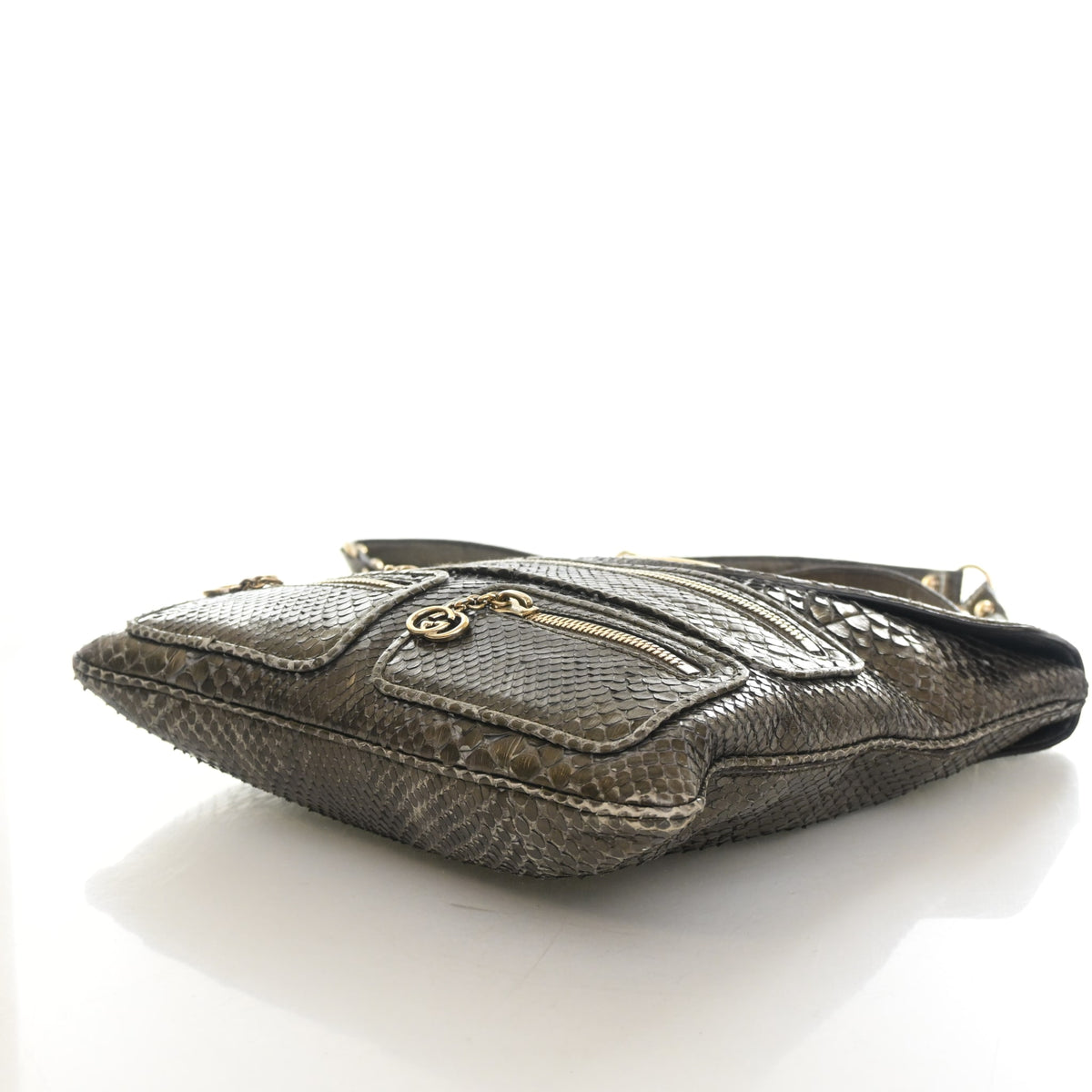 Pre-Owned Gucci Python Britt Messenger Bag, side profile