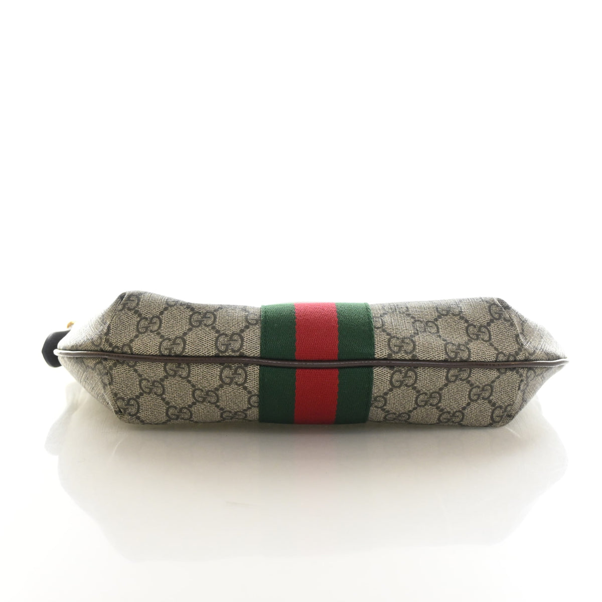 Pre-Owned Gucci Ophidia Small GG Supreme Half Moon Hobo, base and feet view