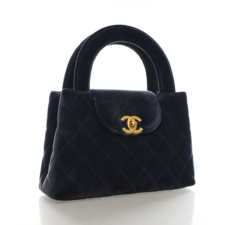 Chanel Nano Velvet Kelly Shopper