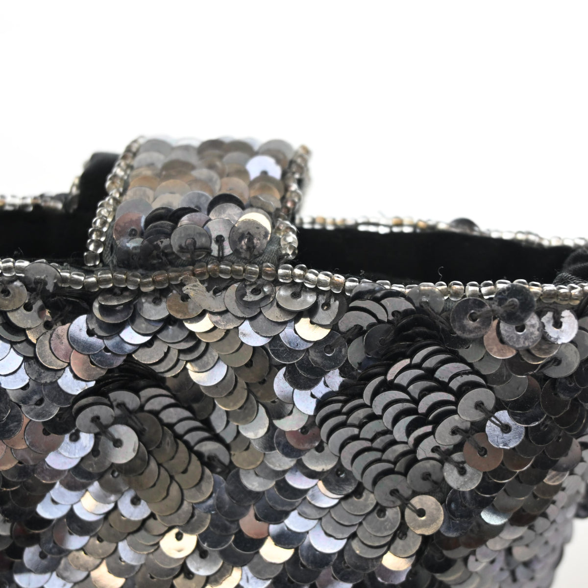 Vintage Chanel Tote Mini Sequin Trompe L'oeil, detail view, photo 17 of 19
