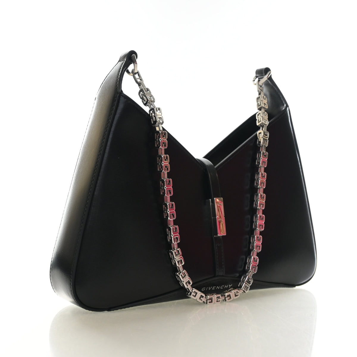 Pre-Owned Givenchy Shoulder Bag Small Calfskin Cutout, side profile, authenticated at Luxe Du Jour