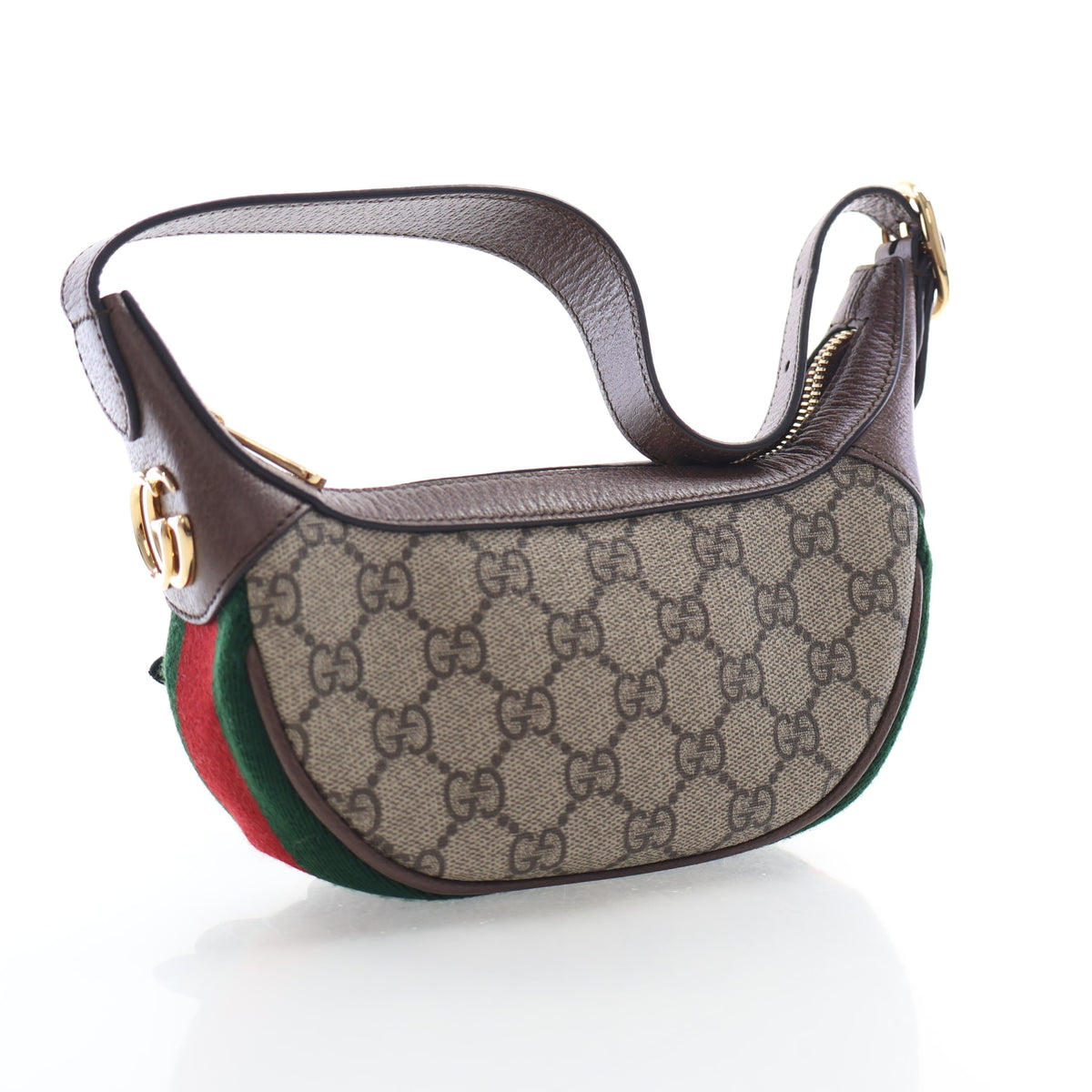 Gucci Mini GG Supreme Ophidia Half Moon Hobo, photo 2 of 16