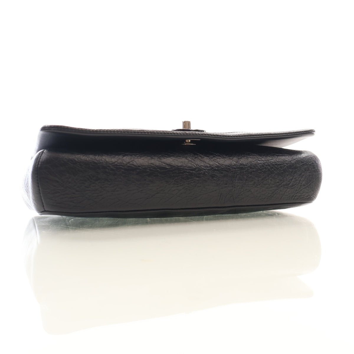 Pre-Owned Chanel Flap Bag Calfskin CC, side profile