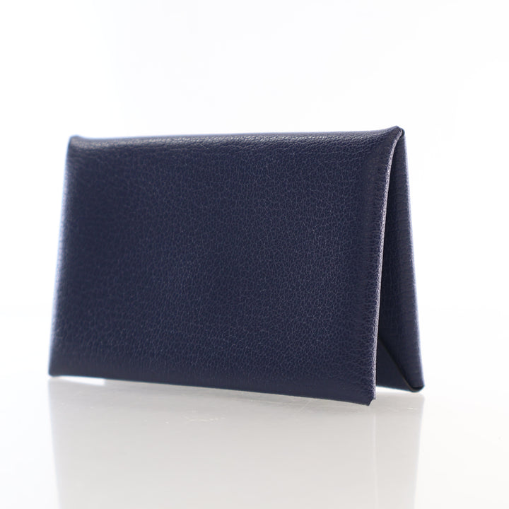 Hermes Navy Epsom Calvi Card Holder