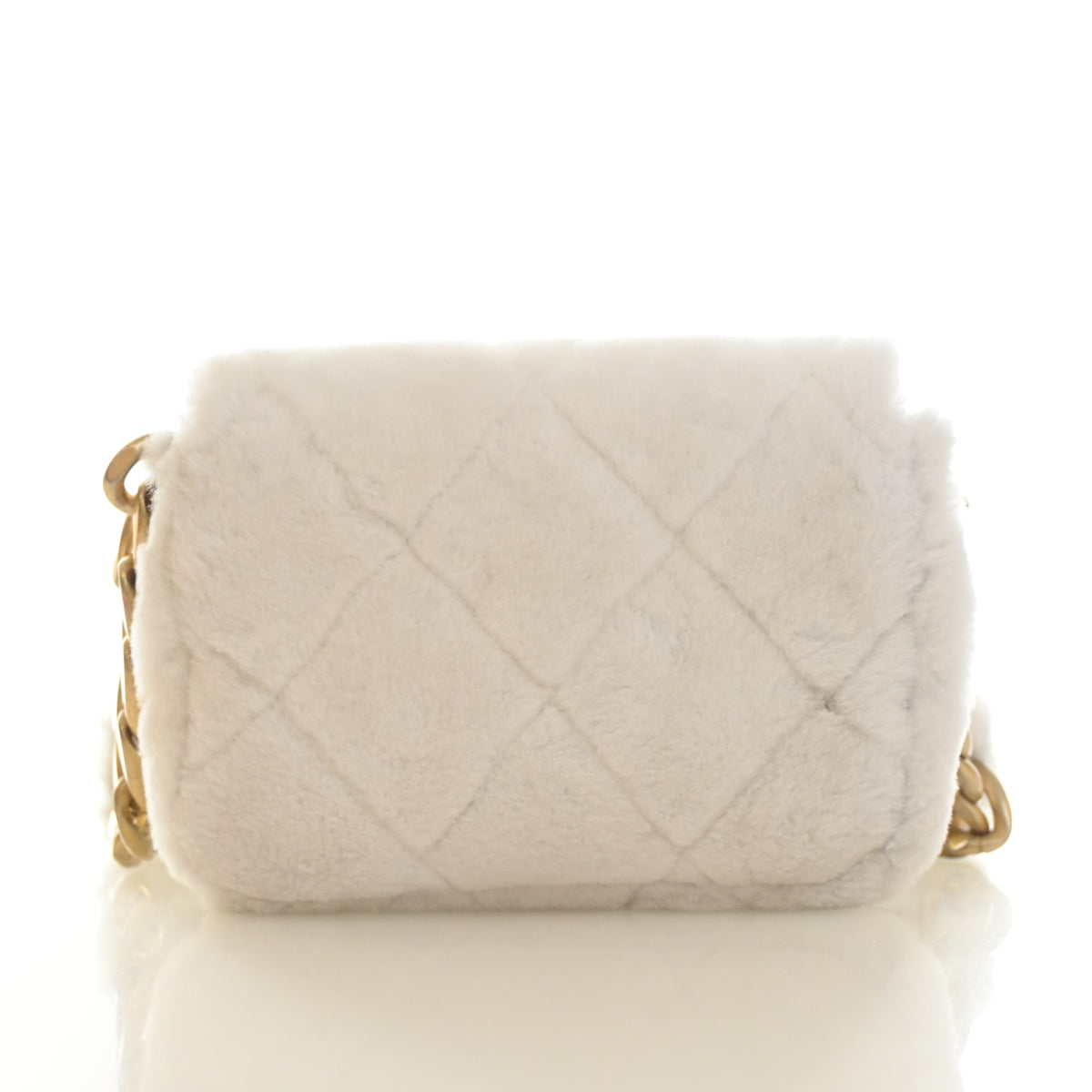 Pre-Owned Chanel Flap Bag Small Shearling Chain, front view, photo 11 of 15