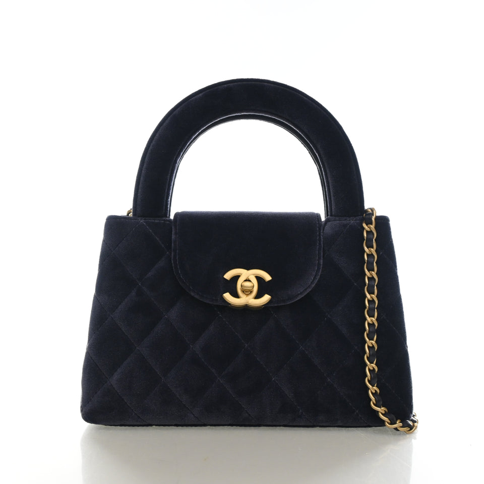 Chanel Nano Velvet Kelly Shopper