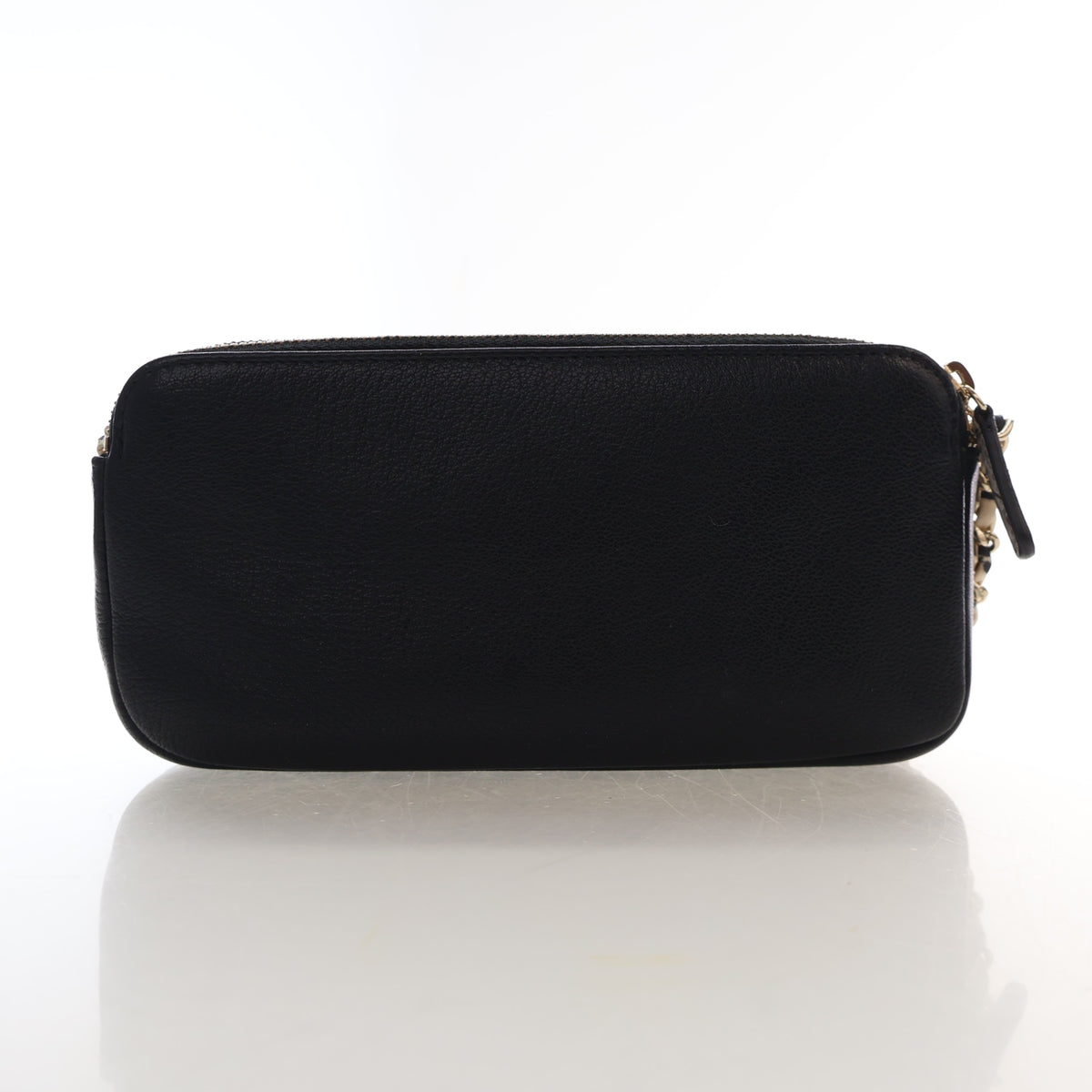 Pre-Owned Chanel Wallet On Chain Calfskin Double Zip WOC, front view, photo 12 of 18