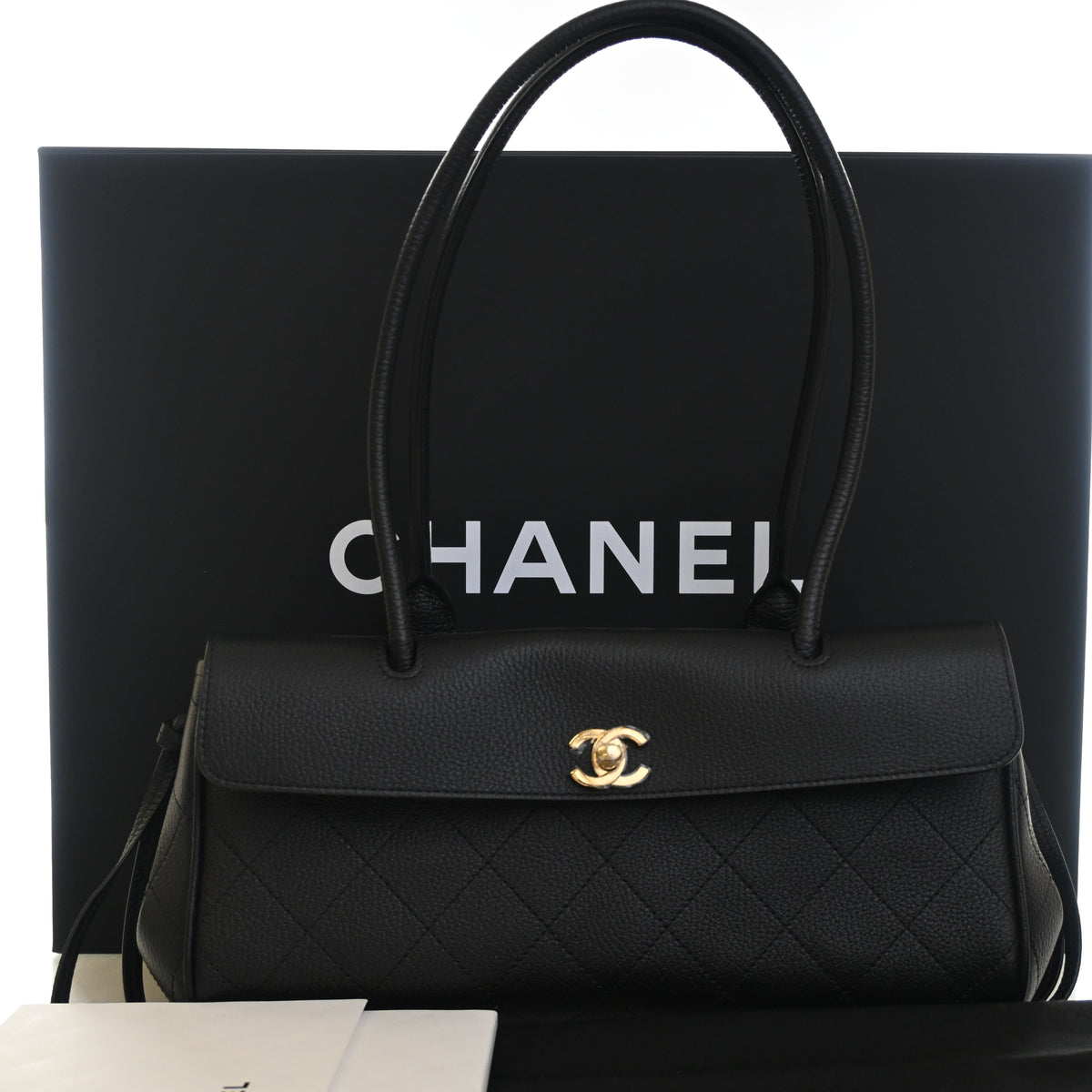Pre-Owned Chanel Small Calfskin Stitched Urban Essentials Shopping Bag, front view, photo 14 of 14