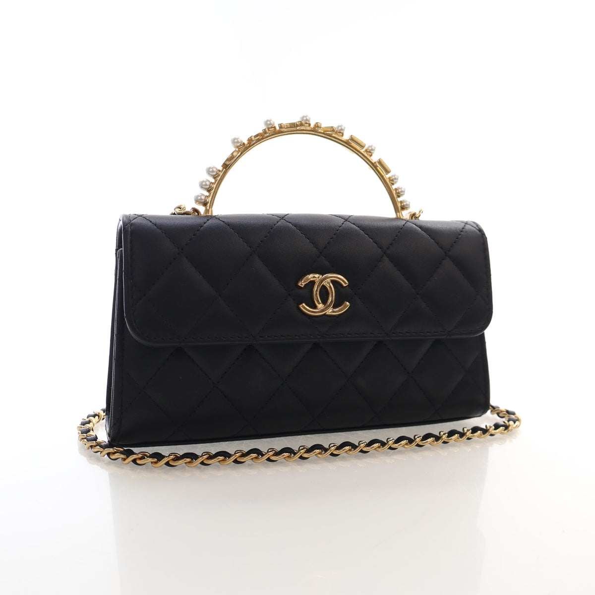 Chanel Lambskin Top Handle Phone Holder With Chain, photo 2 of 20
