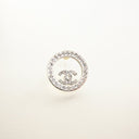 Chanel CC Round Crystal Ear...
