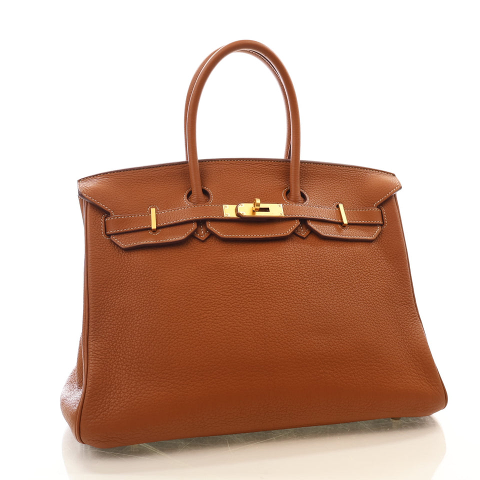 Hermes Vintage Gold Togo Birkin 35