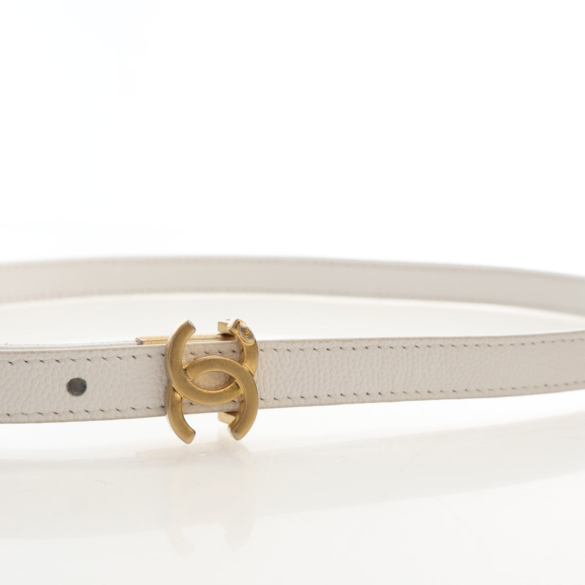 Pre-Owned Chanel Flap Bag Mini Caviar Leather Chain Melody, gold hardware
