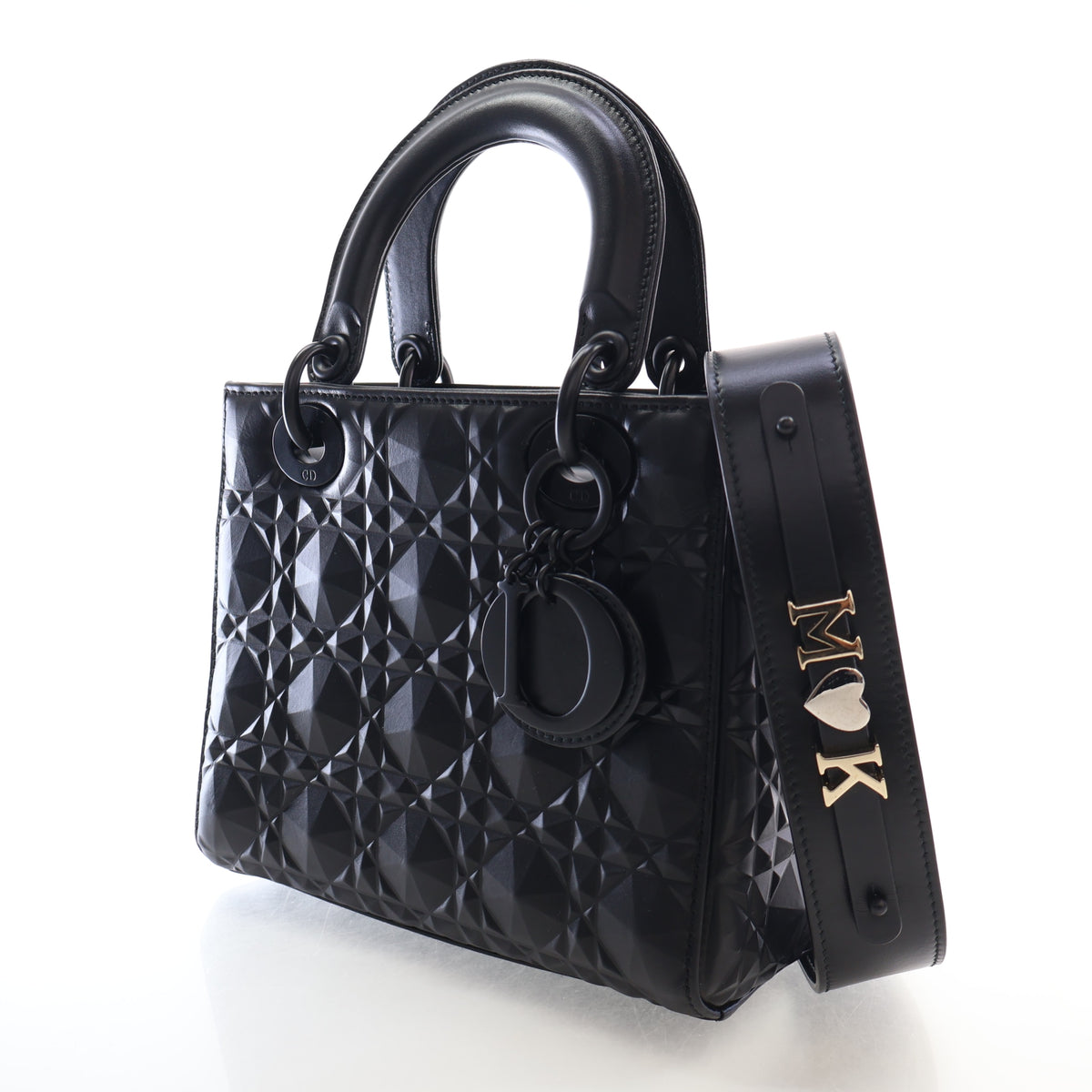 Pre-Owned Christian Dior Lady Dior Small Calfskin, three-quarter view