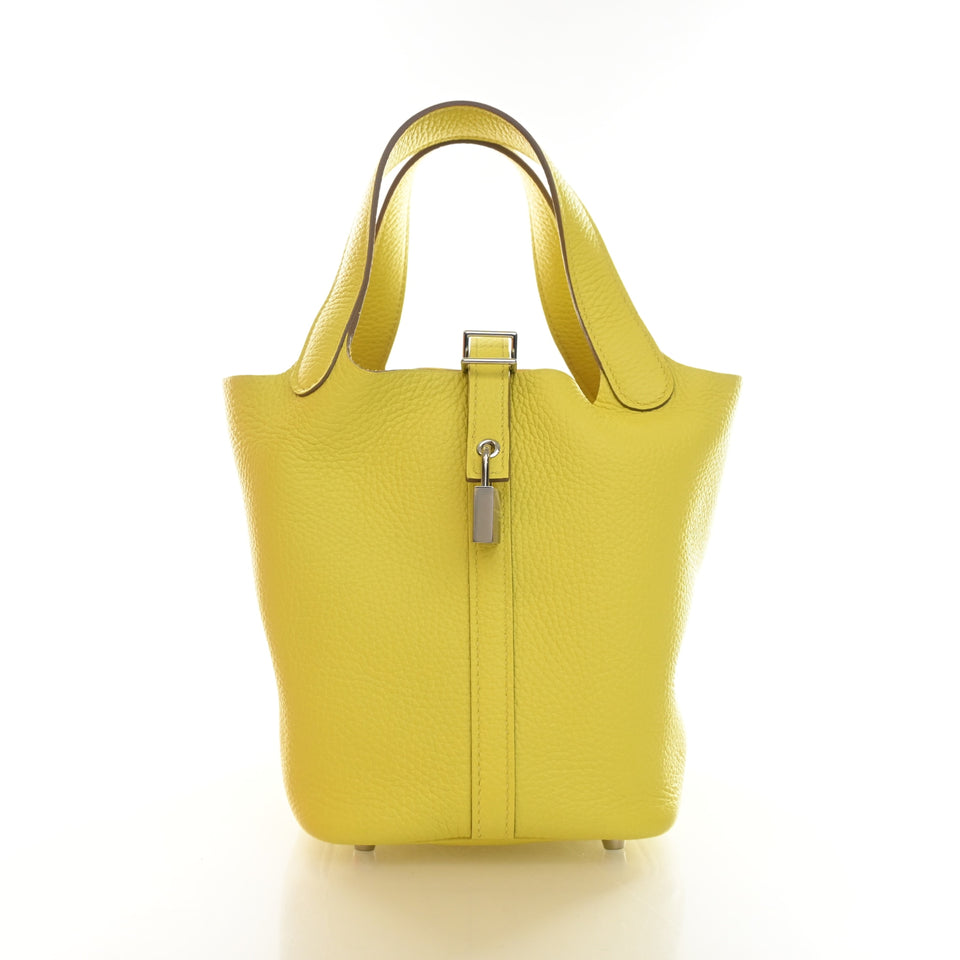 Hermes Lime Clemence Picotin Lock 18