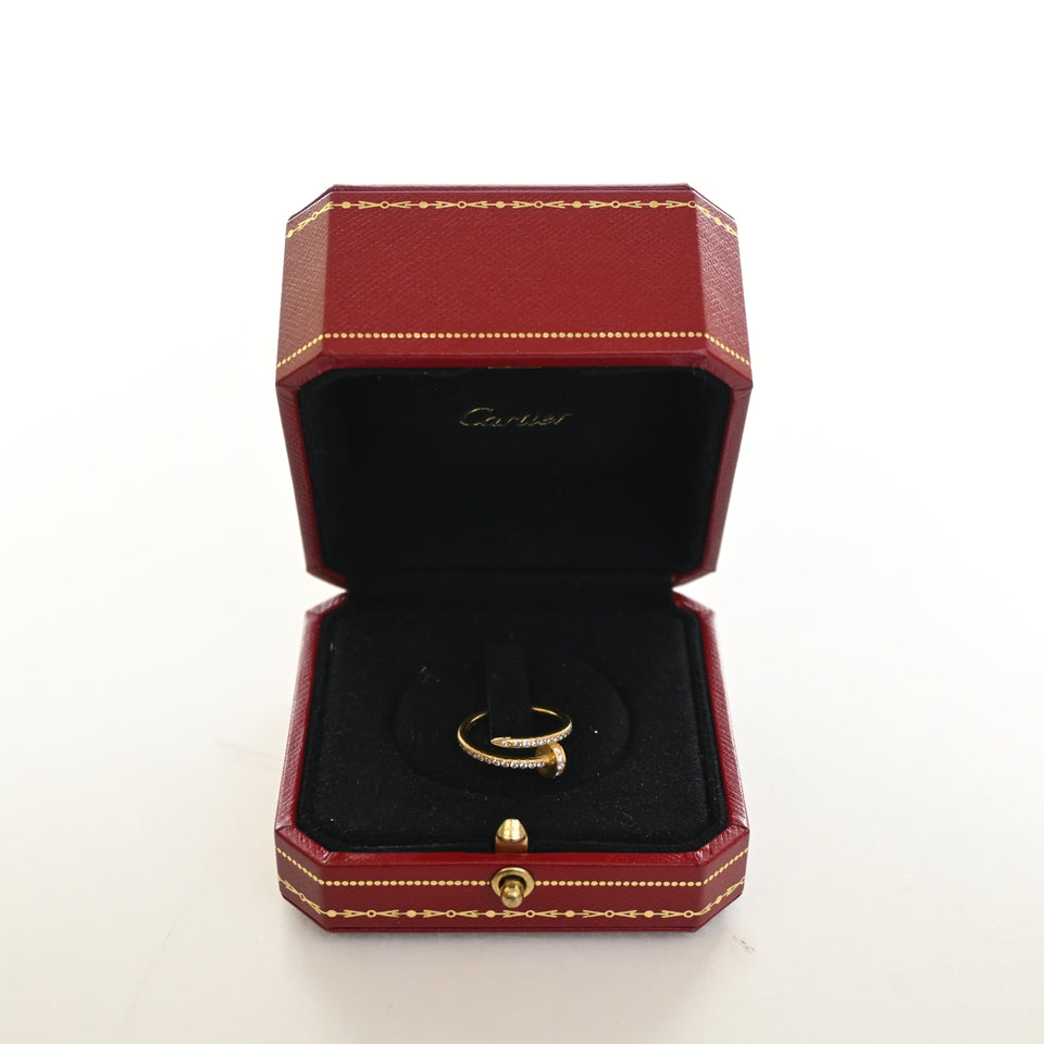 Cartier Small Model Half Pave Juste Un Clou Ring Sz 47