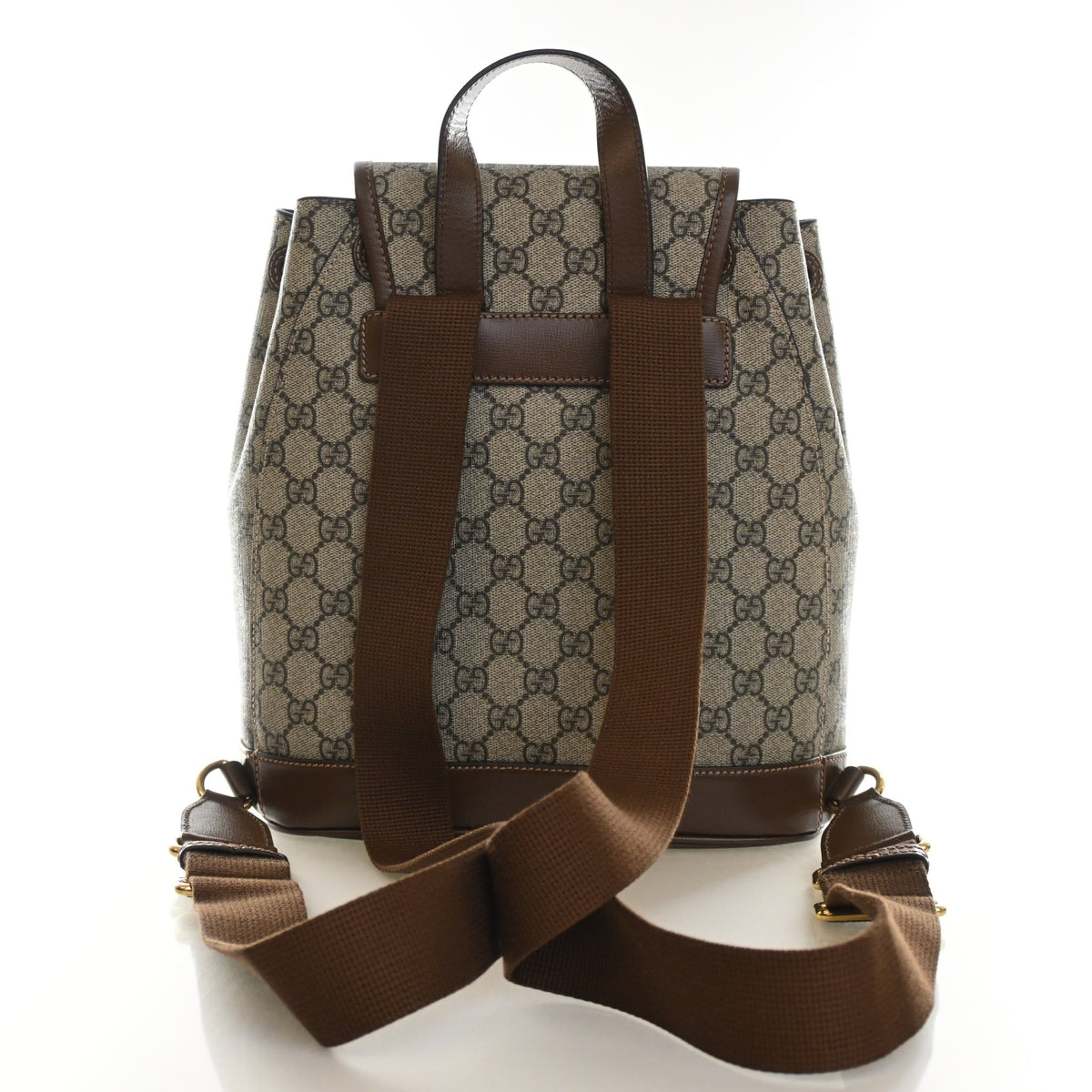 Pre-Owned Gucci Backpack GG Supreme Azalea Retro Interlocking G Buckle, back view