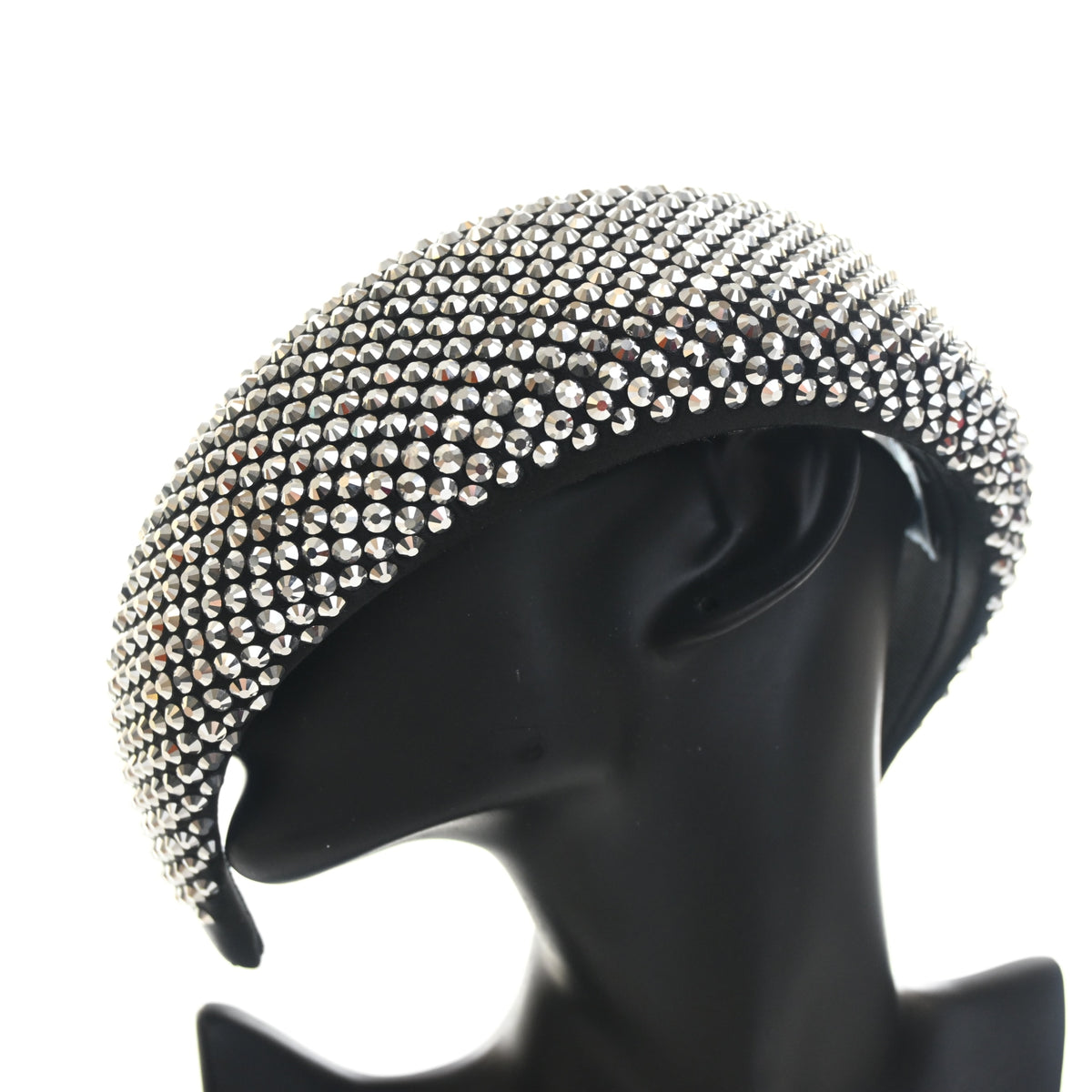 Pre-Owned Prada Crystal Wide Padded Headband, side profile