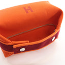Hermes Orange Feu Toile Bri...