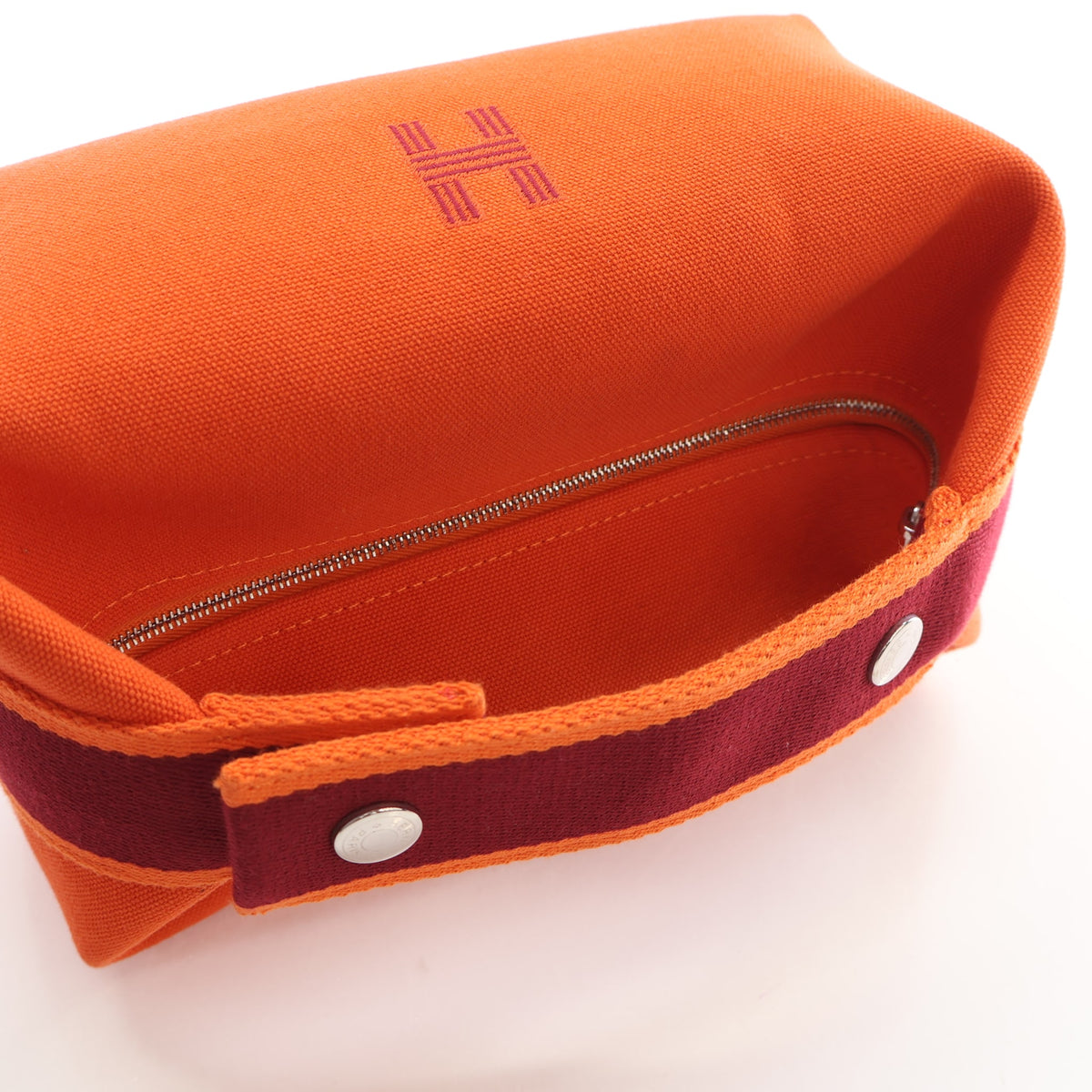 Hermes Orange Feu Toile Bride-A-Brac Case Small Model, photo 9 of 17