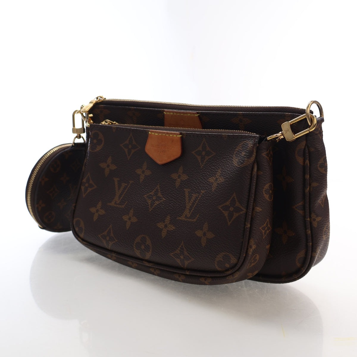 Pre-Owned Louis Vuitton Pochette Canvas Monogram Multi Bag, three-quarter view