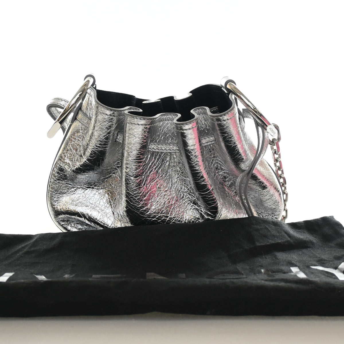 Pre-Owned Givenchy Bucket Bag Small Crinkled Calfskin, front view, photo 13 of 13
