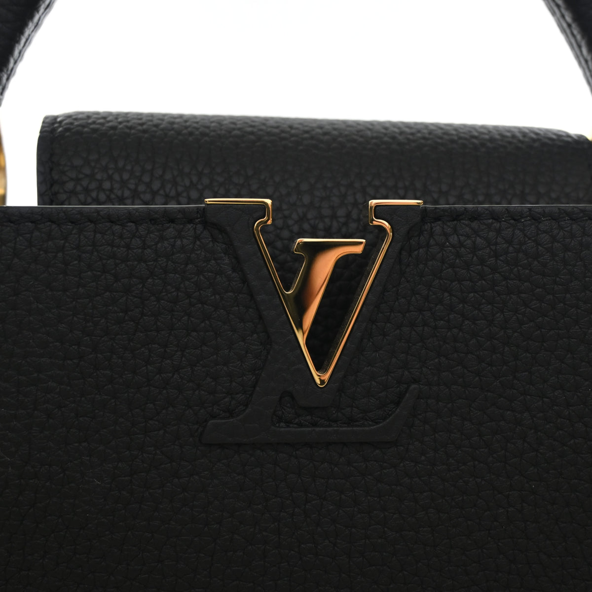 Pre-Owned Louis Vuitton Taurillon Capucines BB, logo detail