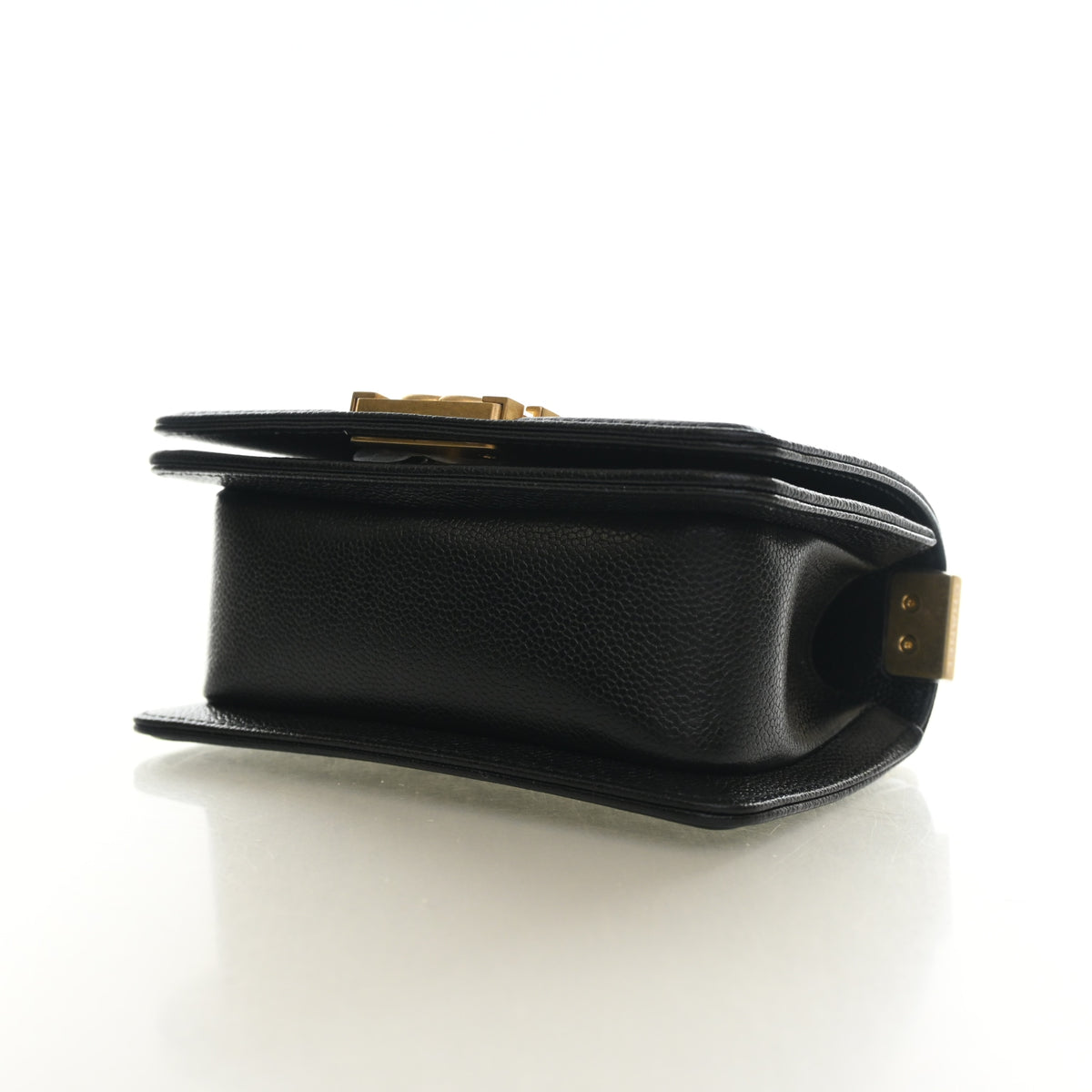 Pre-Owned Chanel Boy Bag Mini Caviar Leather, side profile, photo 7 of 14