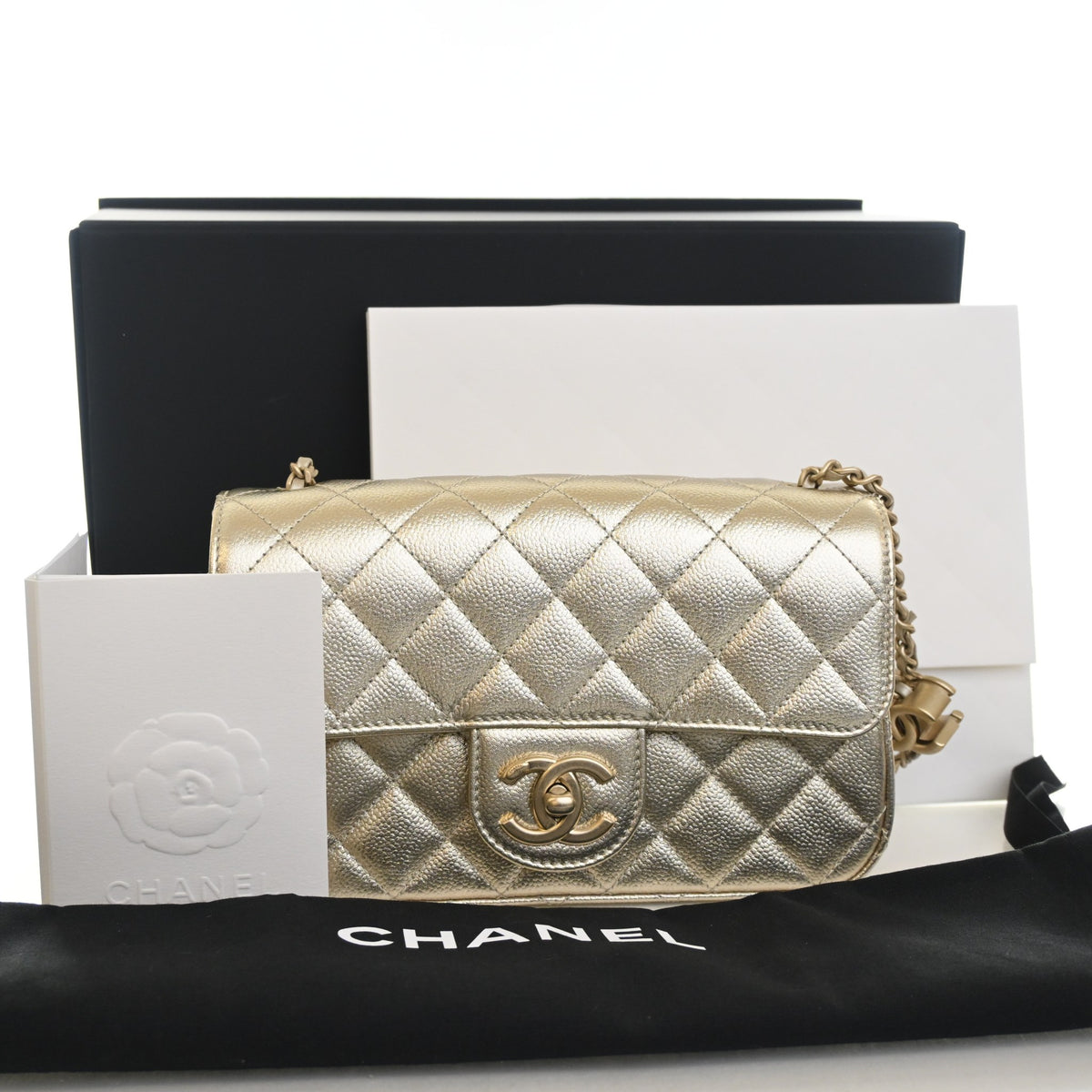 Chanel Mini Caviar Rectangular CC Slide Flap Bag, photo 15 of 15