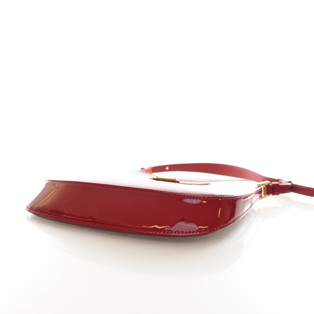 Pre-Owned Prada Small Patent Leather Cleo, side profile, photo 6 of 12