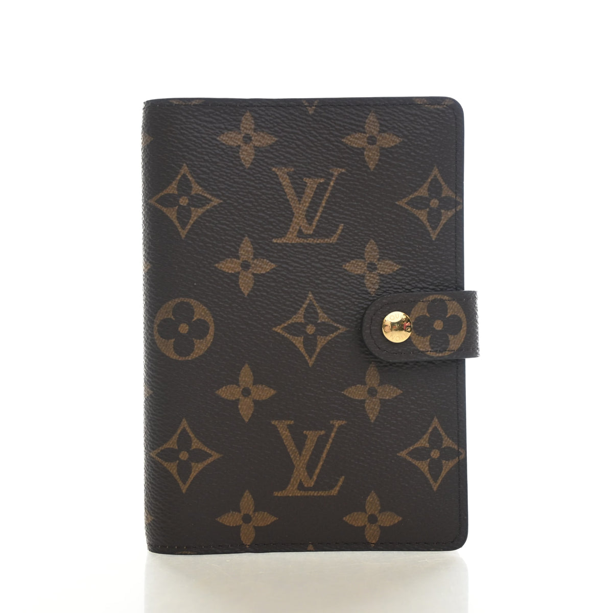 Pre-Owned Louis Vuitton PM Monogram Agenda Cover, front view, authenticated at Luxe Du Jour