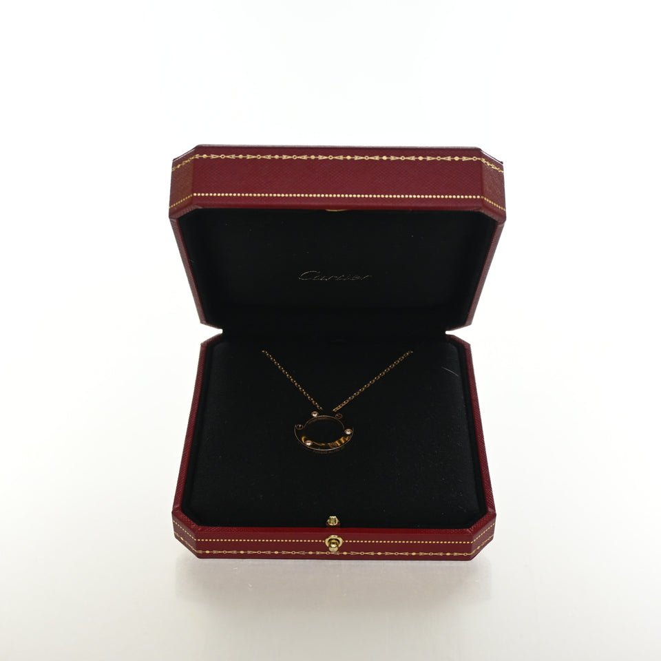 Cartier 3 Diamond Love Pendant Necklace