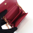 Chanel Red Lambskin 19 Card...