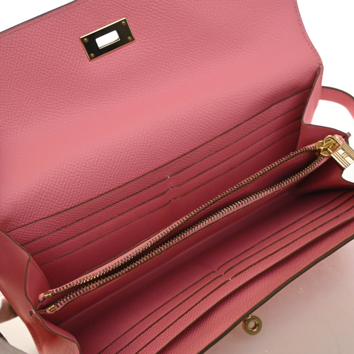 Hermes Rose Confetti Epsom Kelly Long Wallet, photo 11 of 12