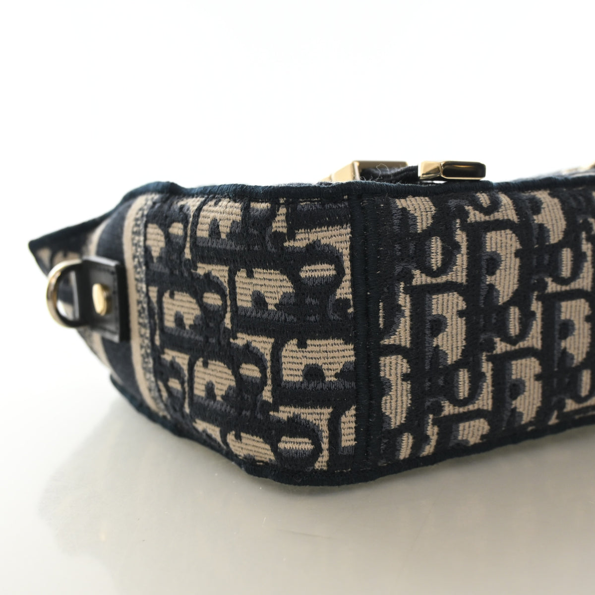 Pre-Owned Christian Dior Small Oblique Diorcamp Bag, corner and edge detail