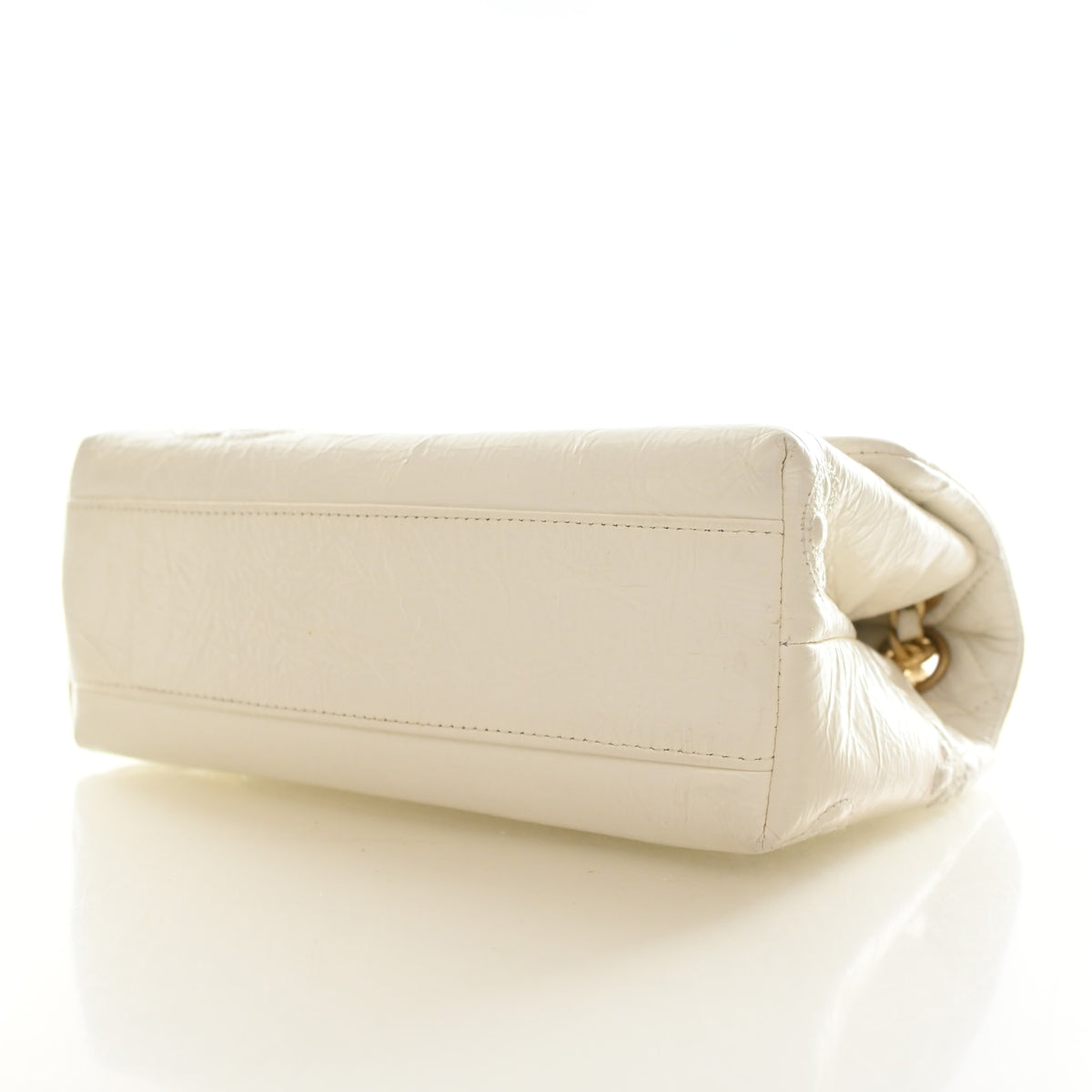 Pre-Owned Chanel Flap Bag Crumpled Calfskin Embossed, base view