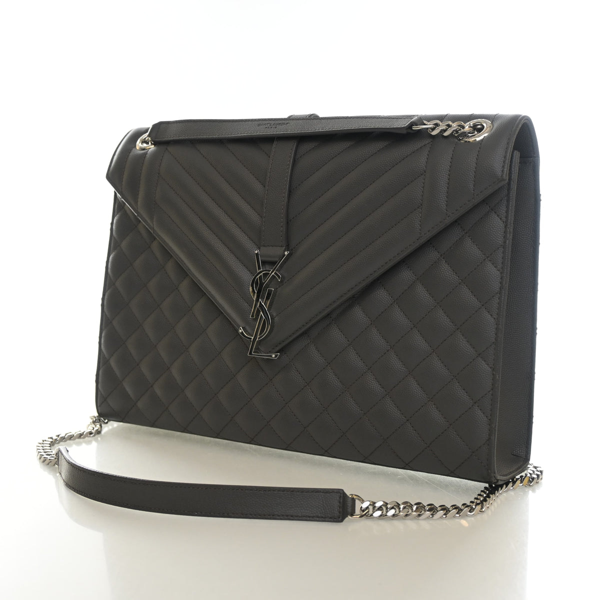Saint Laurent Large Calfskin Envelope Flap Bag, photo 3 of 13