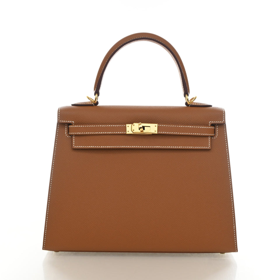 Hermes Gold Epsom Sellier Kelly 25