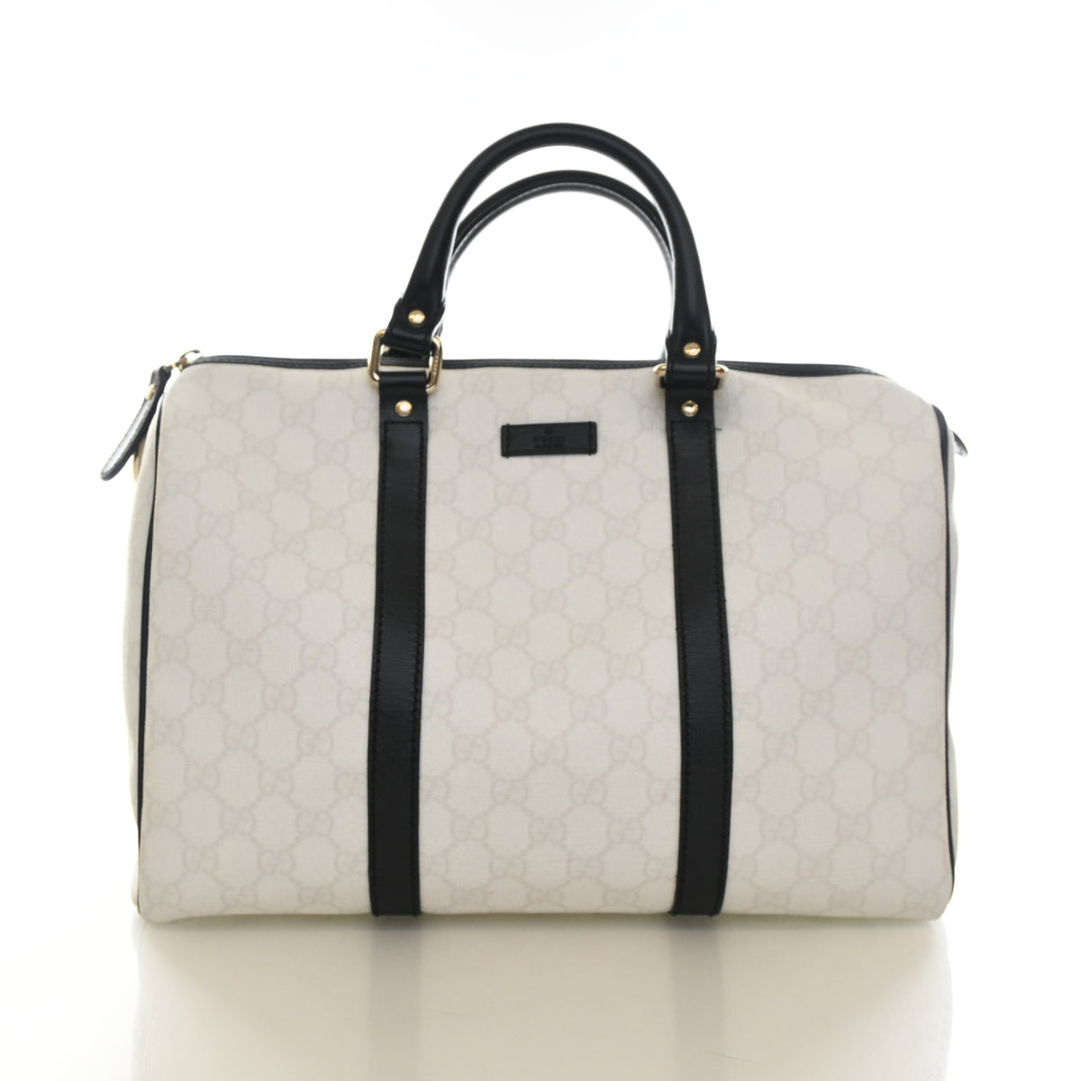 Pre-Owned Gucci Medium GG Supreme Joy Boston Bag, front view, authenticated at Luxe Du Jour