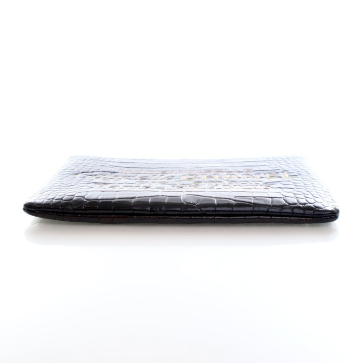 Pre-Owned Chanel Crocodile Leather Embossed Calfskin Gabrielle O-case, side profile, photo 8 of 12